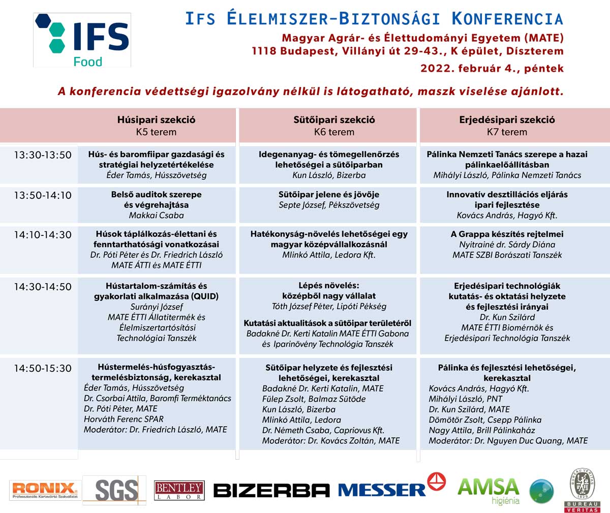 IFS elelmiszer biztonsagi konferencia program 2022 02 04 2